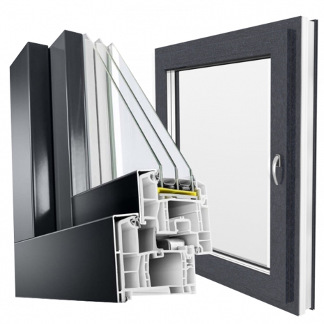 Rehau Geneo 86 mit Alu Vorsatzschale