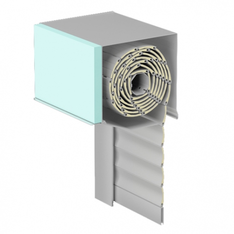 Aluminium Vorbau Rolladen 45° mit Putzträger Muster