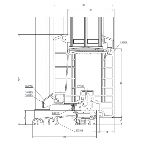 Rehau Geneo 86 Profilschnitte
